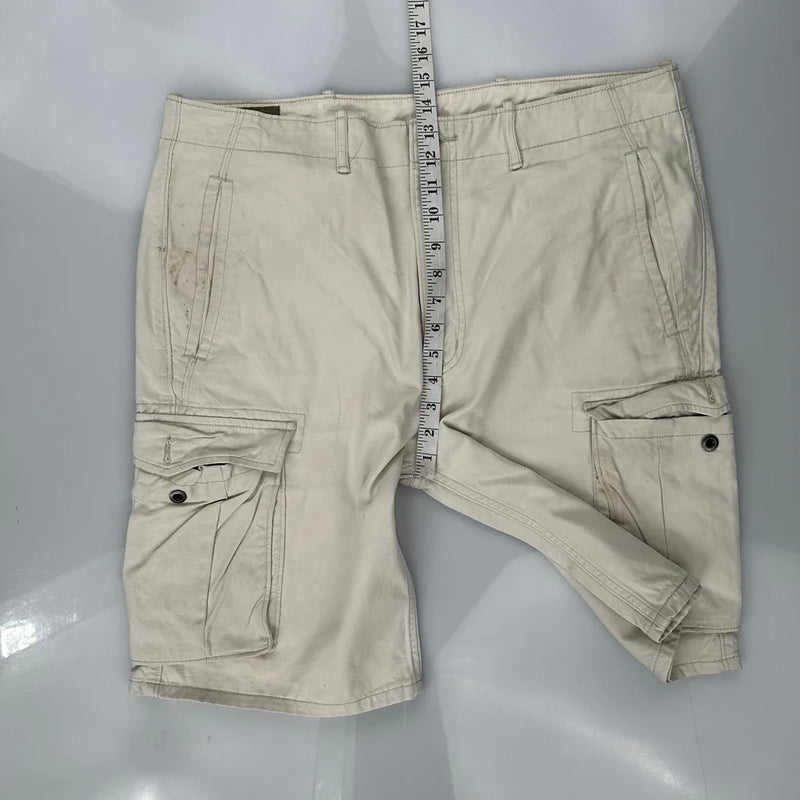 Gap Cargo Shorts - 38W 11L Beige Cotton