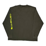 Carhartt Long Sleeve T-Shirt - XL Green Cotton