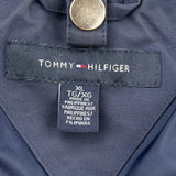 Vintage Tommy Hilfiger Striped Windbreaker - XL Blue Nylon