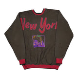 New York Unbranded Graphic Sweatshirt - 2XL Brown Cotton