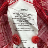 Fishing Columbia Hawaiian Shirt - Small Red Cotton