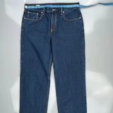 Levis Striped Jeans - 34W 30L Blue Denim