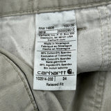 Carhartt Carpenter Shorts - 34W 10L Gray Cotton