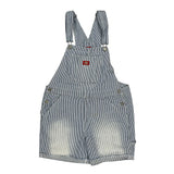 Dickies Striped Overalls - XL Blue Cotton