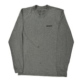 Buffalo Patagonia Graphic Long Sleeve T-Shirt - Medium Gray Cotton