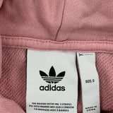 Trefoil Logo Adidas Graphic Hoodie - Small Orange Cotton