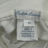 Age 9 Months Ralph Lauren Polo Shirt - 4XS White Cotton