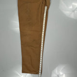 Workwear Carhartt Double Knee Carpenter Trousers - 38W 31L Brown Cotton