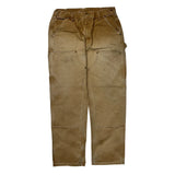Made In USA Carhartt Double Knee Carpenter Pants - 31W 30L Brown Cotton