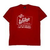 Ice Cream Screen Stars Single Stitch T-Shirt - XL Red Cotton Blend