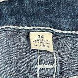 True Religion Slim Fit Jeans - 34W 30L Dark Wash Cotton