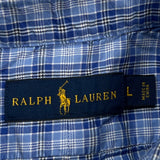Ralph Lauren Checked Shirt - Large Blue Cotton