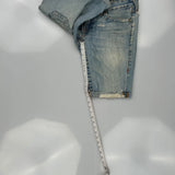 True Religion Denim Shorts - 32W 11L Light Wash Cotton