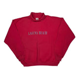 Laguna Beach Crazy Shirt Collared 1/4 Zip - Small Red Cotton