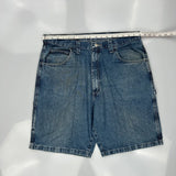 Wrangler Cargo Denim Shorts - 36W 10L Blue Cotton