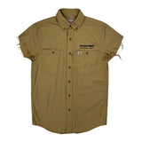 Carhartt Short Sleeve Shirt - Small Khaki Cotton