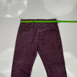 Levis 501 Jeans - 32W 31L Purple Cotton