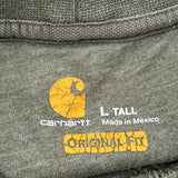 Carhartt Tall Sweatshirt - Large Green Cotton