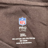 Cleveland Browns N.F.L. Pro Line Sweatshirt - 2XL Brown Cotton Blend