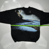 Unbranded Henley Graphic Sweatshirt - XL Black Cotton