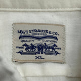 Levis Short Sleeve Shirt - XL White Cotton
