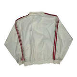 Adidas Striped Windbreaker - Medium White Nylon