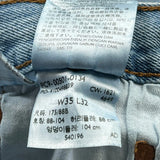 501 Levis Jeans - 34W 32L Light Wash Cotton