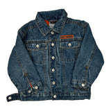 Age 4 Motorcycles Harley Davidson Graphic Denim Jacket - 2XS Blue Denim