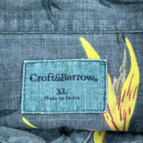 Croft & Barrow Floral Hawaiian Shirt - XL Blue Cotton