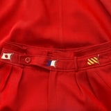 Les Copains Midi Skirt - 24W UK 4 Red Cotton