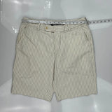 Polo By Ralph Lauren Pinstripe Chino Shorts - 34W 9L Cream Cotton