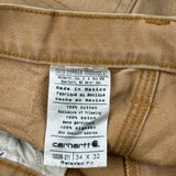 Carhartt Double Knee Carpenter Trousers - 35W 30L Brown Cotton