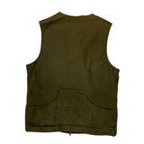 D315 Moleskin Barbour Shooting Vest - Large Green Cotton