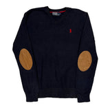 Polo By Ralph Lauren V-Neck Sweater - XL Navy Cotton