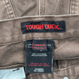 Tough Duck Double Knee Carpenter Trousers - 34W 32L Brown Cotton
