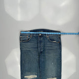 501 Levis Studded Jeans - 38W 29L Blue Cotton