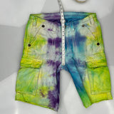 True Religion Tie-Dye Cargo Shorts - 36W 14L Multicoloured Cotton