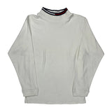Tommy Hilfiger Long Sleeve T-Shirt - Large White Cotton