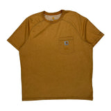 Carhartt T-Shirt - Large Yellow Cotton