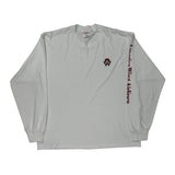 American West Airlines Tee Jays Spellout Long Sleeve T-Shirt - XL White Polyester Blend