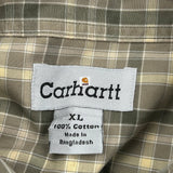 Carhartt Checked Short Sleeve Shirt - XL Gray Cotton