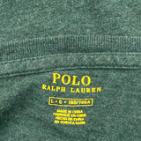 Polo By Ralph Lauren Long Sleeve T-Shirt - Large Green Cotton