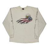 Hansen Harley Davidson Manitowoc Wisconsin Harley Davidson Graphic Long Sleeve T-Shirt - 2XL Cream Cotton