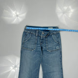 Diesel Wide Leg Jeans - 30W UK 8 Blue Cotton
