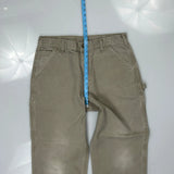 Carhartt Double Knee Carpenter Pants - 34W 30L Gray Cotton