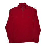 Polo By Ralph Lauren 1/4 Zip - Medium Red Cotton