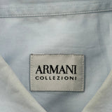 Armani Short Sleeve Shirt - Medium Blue Cotton