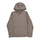 Carhartt Spellout Hoodie - XL Gray Cotton Blend
