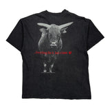 Single Stitch Bull Graphic Hanes Graphic T-Shirt - XL Black Cotton