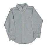Age 4 Ralph Lauren Striped Shirt - Small Blue Cotton